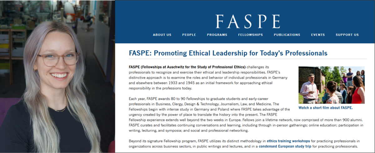 Dr. Yasmine Kotturi wins prestigious FASPE Ethics Fellowship!